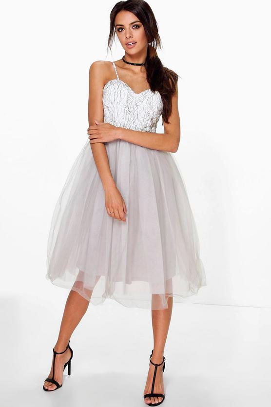 Boutique Ana Corded Lace Tulle Prom Dress